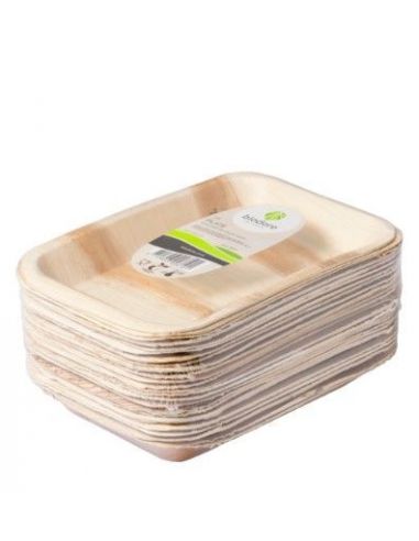 Palmilehest Ristkülikukujuline Taldrik 24 x 16 cm