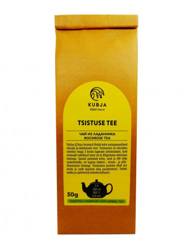 Kubja Herb Farm Cistus arbata 50 g – džiovinti Cistus lapeliai (Cistus incanus)