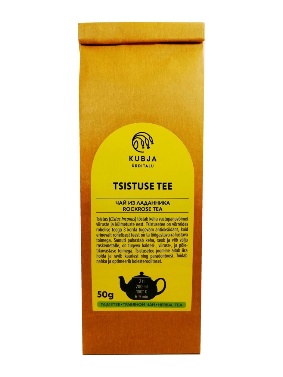 Kubja Ürditalu tsistuse tee 50 g – kuivatatud tsistuse lehed (Cistus incanus)
