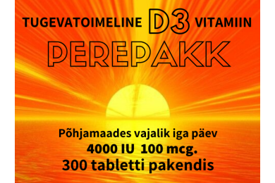 Vitaminas D3 (4000 TV) 300 kps
                         