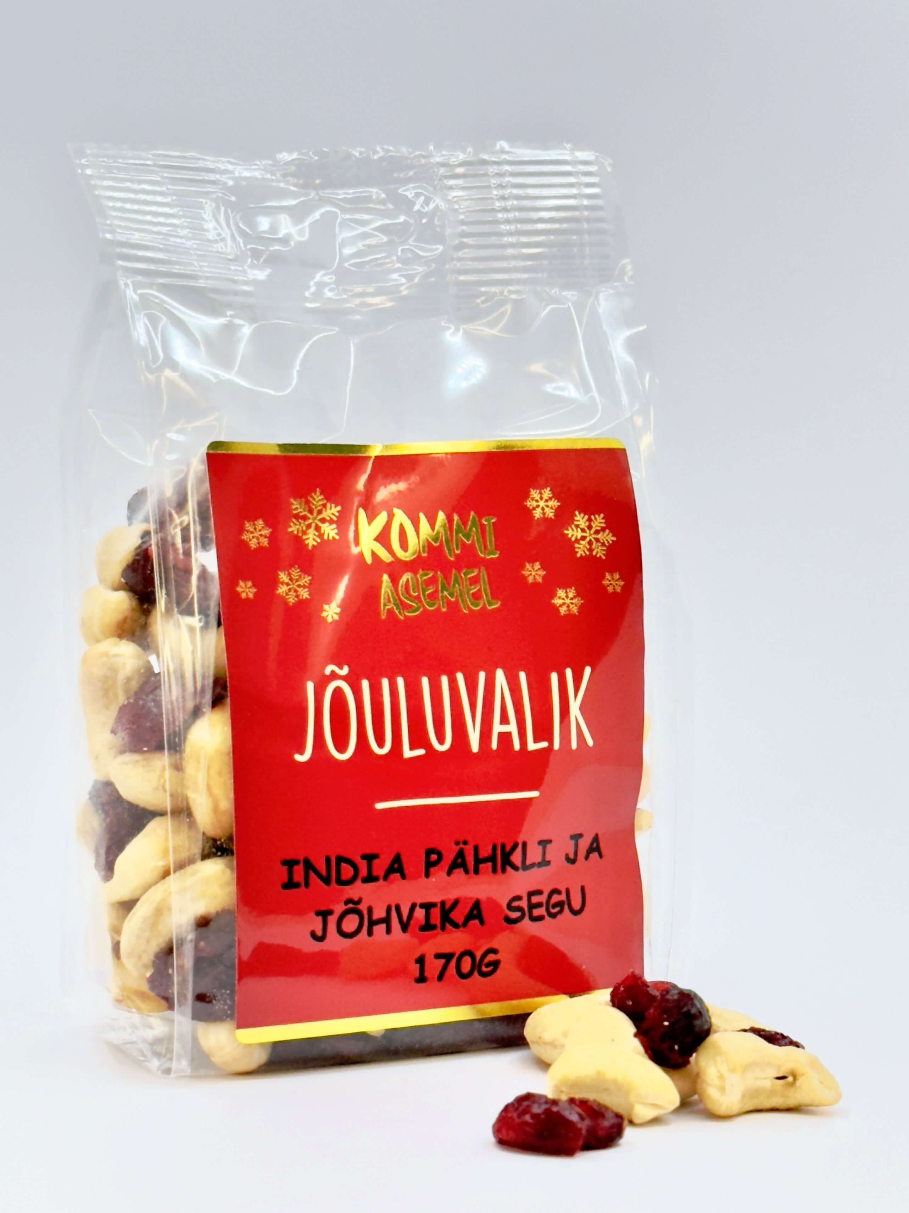 India pähkli-jõhvika segu 170g
                         