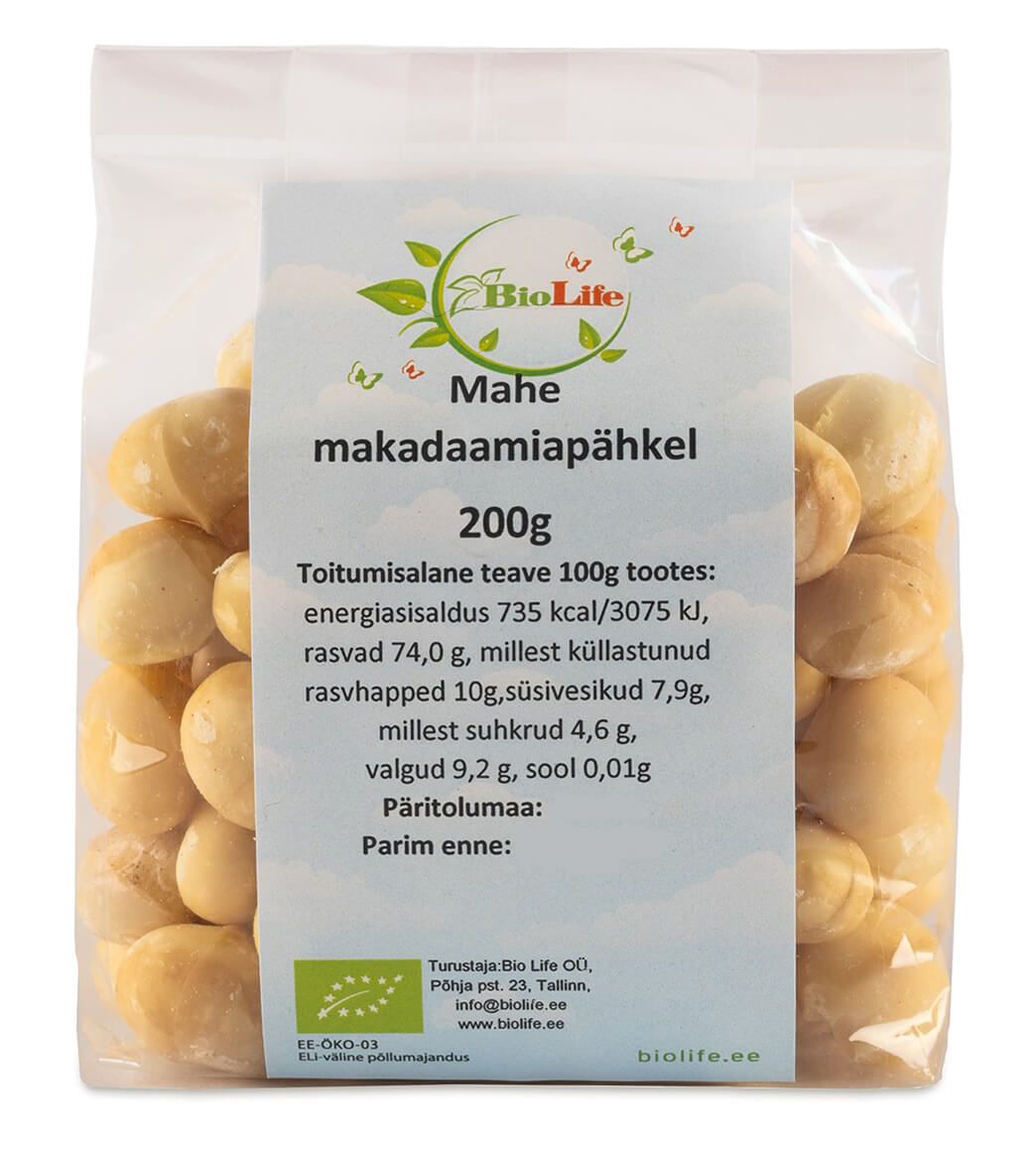 Mahe makadaamia pähkel 200g
                         