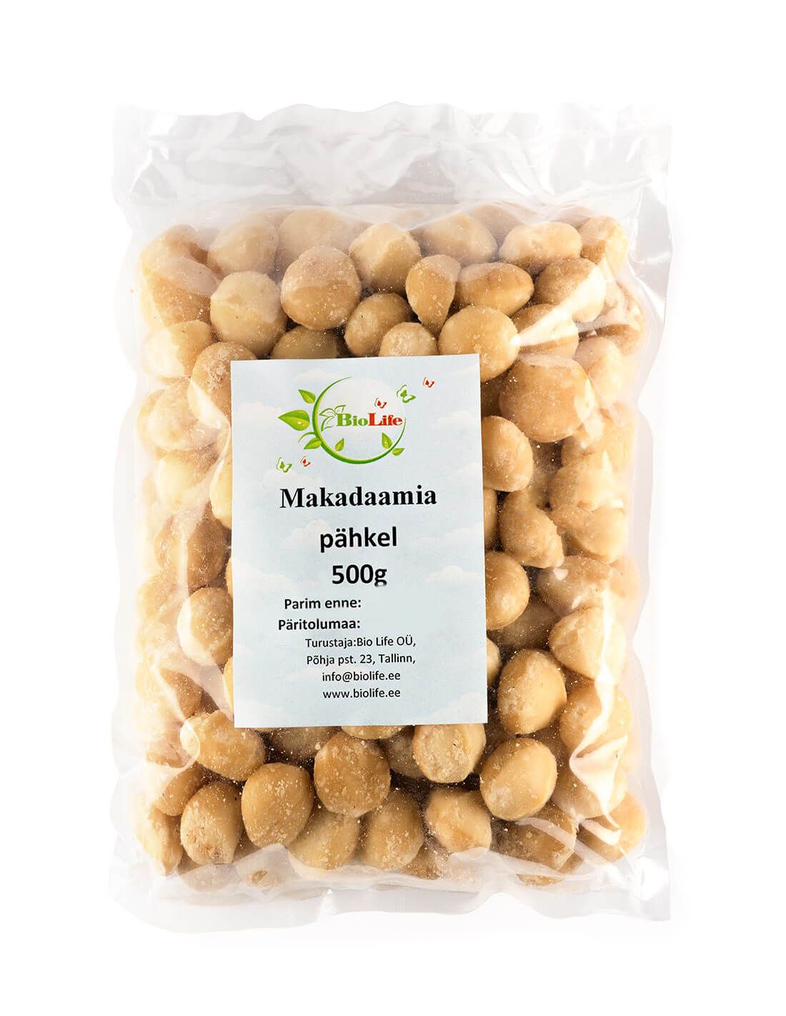 Makadaamia pähkel 500g
                         