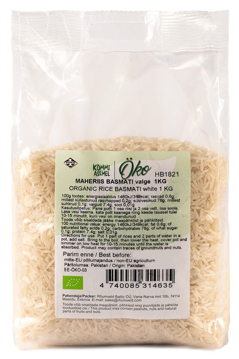 Mahe valge basmati riis 1kg
                         