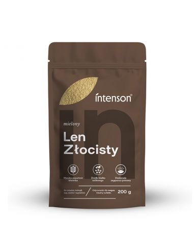 Intenson kuldsed jahvatatud linaseemned 200 g – looduslik taimne lisand