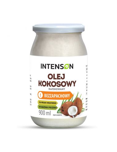 Intenson rafineeritud kookosõli 900 ml – neutraalse maitsega kookosõli küpsetamiseks