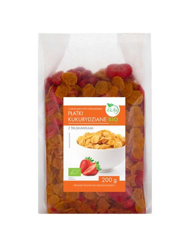 Mahe maisihelbed maasikatega 200g – orgaanilised hommikuhelbed kuivatatud marjadega | biolife.ee