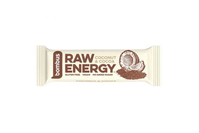 Toorbatoon RAW ENERGY kakao ja kookosega 50g – looduslik puuviljabatoon ilma lisatud suhkruta | biolife.ee