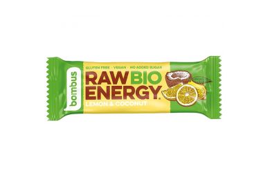 Mahe toorbatoon RAW ENERGY sidruni ja kookosega 50g – looduslik puuviljabatoon ilma lisatud suhkruta | biolife.ee