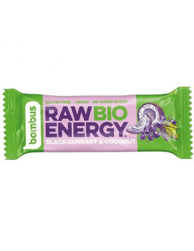 Mahe toorbatoon RAW ENERGY must sõstra ja kookosega 50g – looduslik puuviljabatoon ilma lisatud suhkruta | biolife.ee