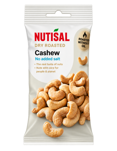 NUTISAL kuivröstitud soolamata India pähklid 60 g