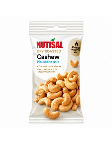 NUTISAL kuivröstitud soolamata India pähklid 60 g