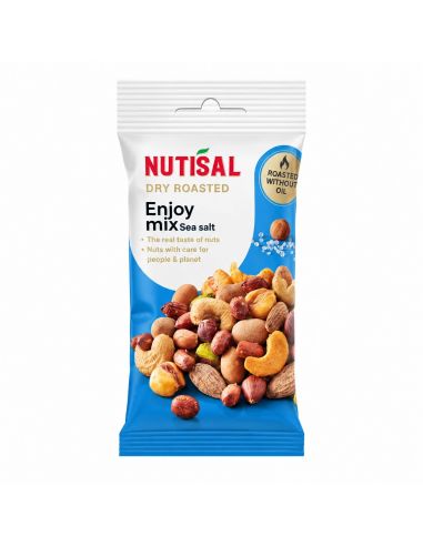 NUTISAL Enjoy Mix kergelt soolatud pähkli- ja maisisegu 60 g pakend