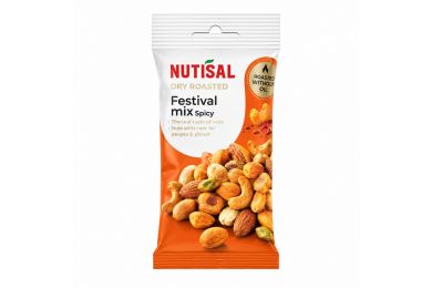 NUTISAL Festival Mix aštrus riešutų mišinys 60 g pakuotė