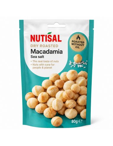 NUTISAL meresoolaga makadaamiapähklid 80 g pakend