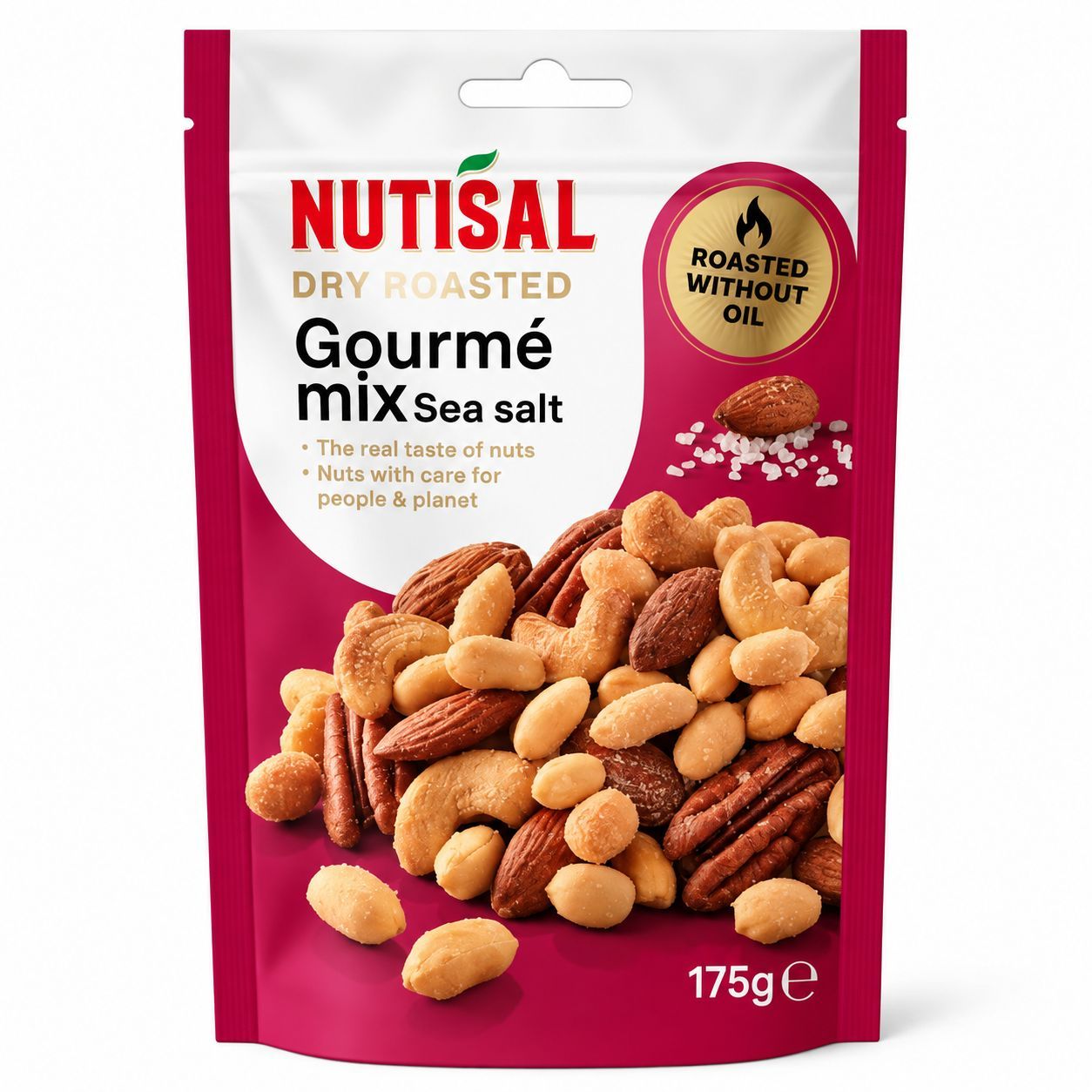 NUTISAL Gourmé Mix riešutų mišinys su jūros druska, 175 g pakuotė