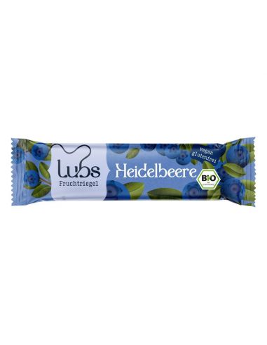 Ekologiškas mėlynių batonėlis „Lubs“ 30 g – be glitimo ir veganiškas