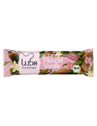 Ekologiškas migdolų ir vanilės batonėlis „Lubs“ 40 g – be glitimo ir veganiškas