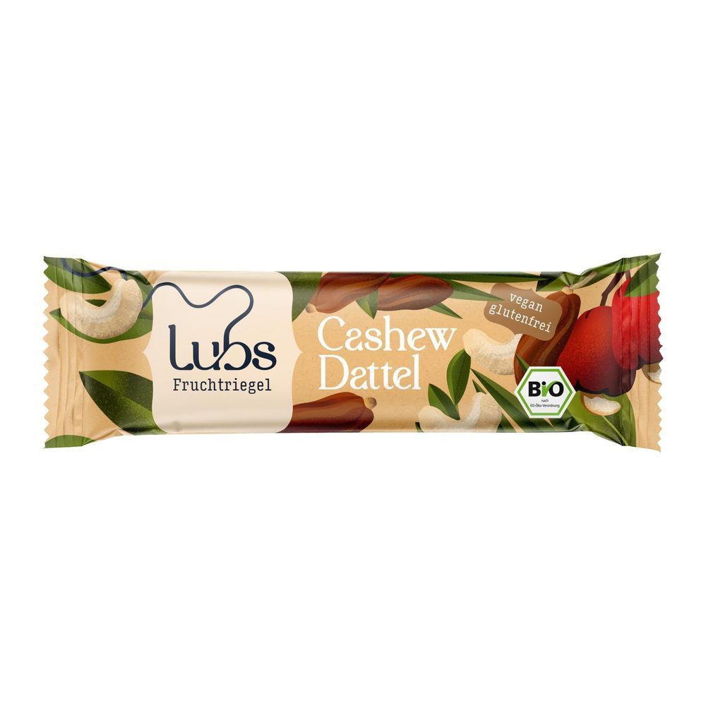 Mahe India pähkli-datlibatoon Lubs 40 g – vegan puuvilja-pähklibatoon