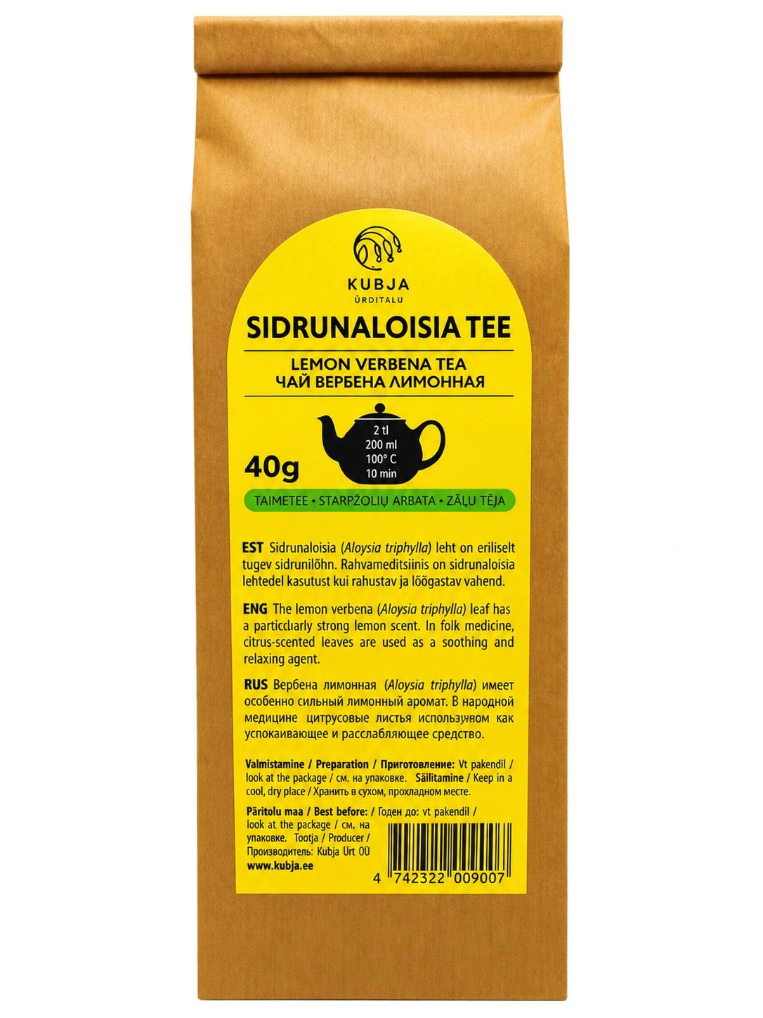 kubja-sidrunaloisia-tee-40g