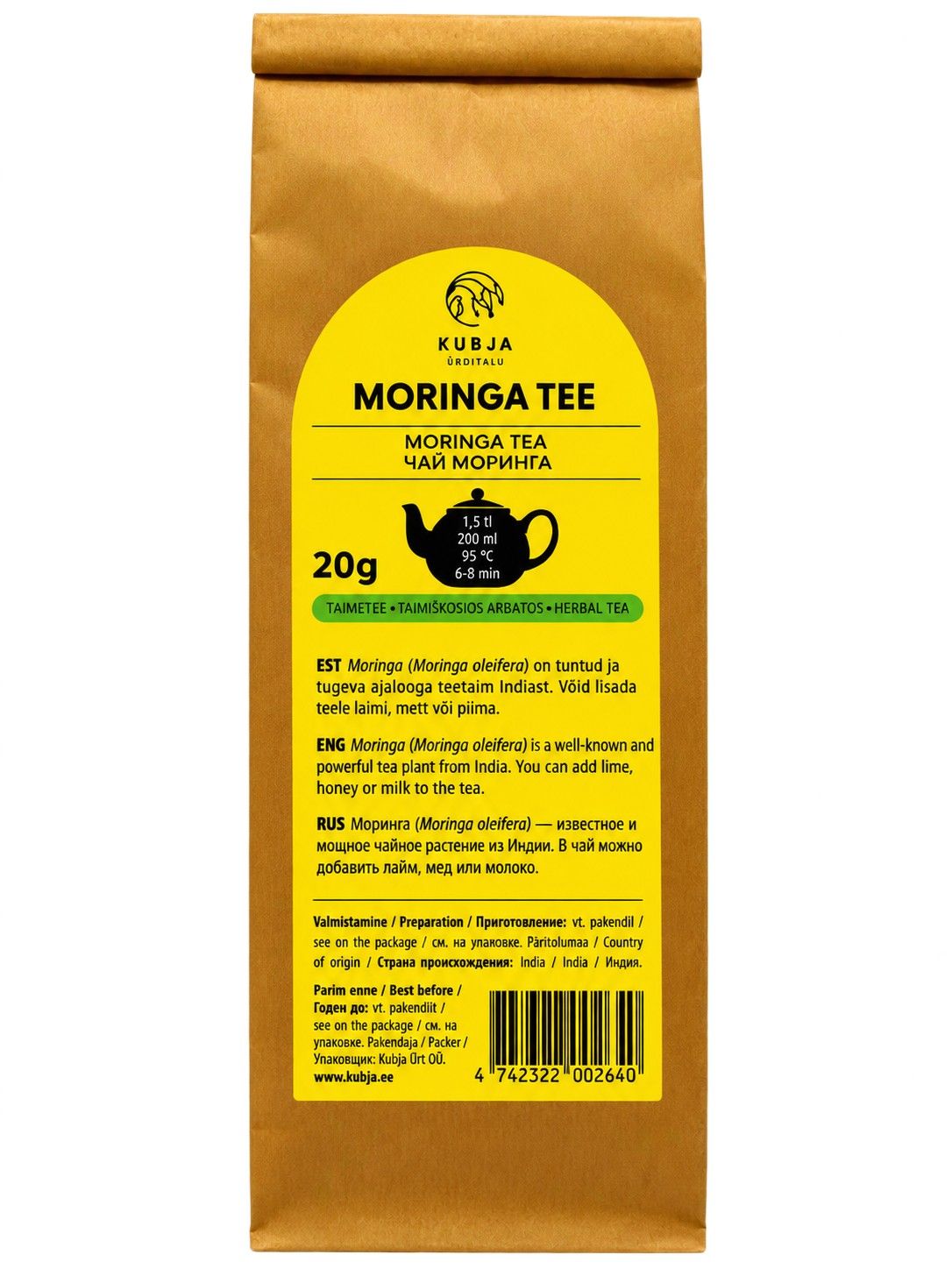 Kubja moringų arbata 20 g