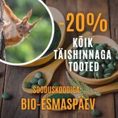 ✨BIO-ESMASPÄEV!

Kasuta võimalust, sest just TÄNA on KÕIK TOOTED sooduskoodiga -20%!

👉Sooduskood: BIO-ESMASPÄEV

Pakkumine kehtib ainult täna 14.10.24

#bioesmaspäev #biolife #mahetooted