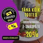 ✨KÄES ON E-SMASPÄEV!
 
Kasuta võimalust, sest just TÄNA on KÕIK TOOTED sooduskoodiga
-20% SOODSAMAD
 
👉Sooduskood: E-SMASPÄEV
 
Otsid tervislikke snäkke nagu mandleid, chia seemneid või mangolaaste?

Bio Life laiast valikust leiab suures valikus pähkleid, seemneid, kuivatatud puuvilju ja toidulisandeid.

👉https://biolife.ee/et/

#esmaspäev #biolife #ostupüha #sooduskood #kuivatatudpuuviljad #kuivatatudmarjad #pähklid #mahepähklid #toidulisandid #vitamiinid