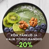 🌿 Hoia oma tervist sel sügisel! 🌿

Kõik pähklid ja valik toidulisandid -20%

🌰Kvaliteetsed ja maitsvad pähklid on suurepärased energiaallikad.
Need on ideaalsed nii suupistetena kui ka toitude rikastamiseks.

🌿Toidulisandid nagu maca, spirulina ja klorella turgutavad immuunsüsteemi,  parandavad organismi talitlust ning aitavad üldise kurnatuse vastu.

#pähklid #toidulisandid #maca #spirulina #klorella #indiapähkel #mandel